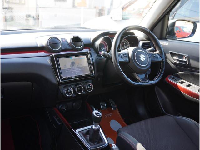 スイフトスポーツ 1.4セーフティPKG 6MT 1オーナー フルノーマル車 8インチフルセグナビ&バックカメラ デュアルセンサーブレーキ 純正エアロ 純正17AW&ADVAN FLEVA8分山 オートLEDヘッド 前後ドラレコ スマキー2本(34枚目)