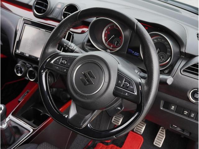 スイフトスポーツ 1.4セーフティPKG 6MT 1オーナー フルノーマル車 8インチフルセグナビ&バックカメラ デュアルセンサーブレーキ 純正エアロ 純正17AW&ADVAN FLEVA8分山 オートLEDヘッド 前後ドラレコ スマキー2本(60枚目)
