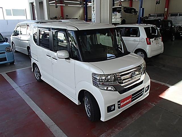 Ｎ－ＢＯＸカスタム Ｇ・Ｌパッケージ　ドライブレコーダー　ＥＴＣ　バックカメラ　両側スライドドア　ＴＶ　オートライト　ＨＩＤ　スマートキー　電動格納ミラー　ベンチシート　ＣＶＴ　盗難防止システム　ＡＢＳ　ＥＳＣ　ＣＤ　ＤＶＤ再生（4枚目）