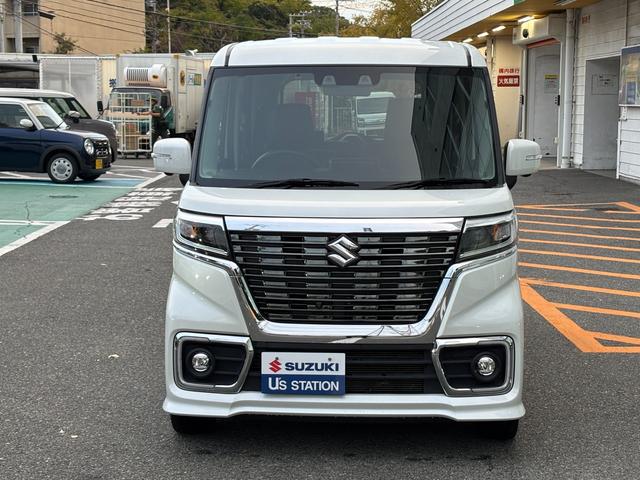 スペーシアカスタム カスタム HYBRID XS 2型 全方位モニター付 LED デュアルカメラブレーキ|後席両側ワンアクションパワースライド|アダプティブクルーズコントロール|LEDヘッドランプ|スリムサーキュレーター|15インチアルミホイール|シートヒーター|(4枚目)