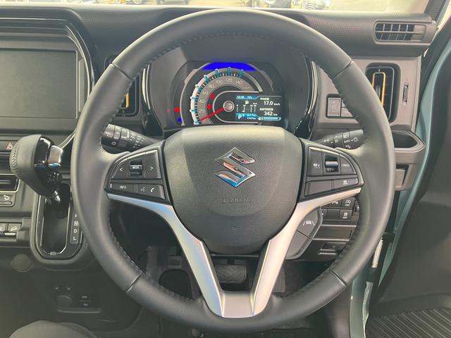 ハスラー HYBRID X 3型 衝突被害軽減ブレーキ LEDライト デュアルカメラブレーキ|LEDヘッドランプ|リモート格納式ドアミラー|360°プレミアムUV&IRカットガラス|キーレスプッシュスタートシステム|15インチアルミホイール|(16枚目)