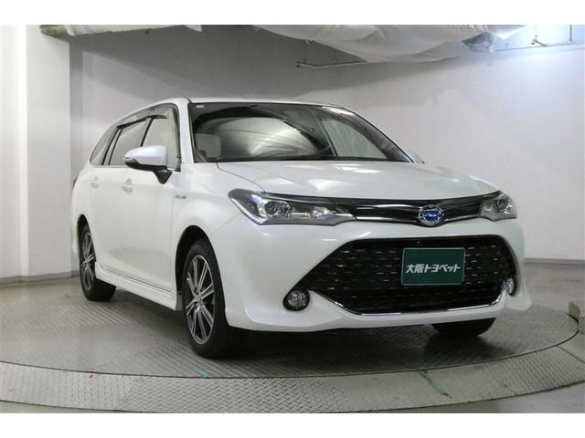 カローラフィールダー ハイブリッドＧ　ダブルバイビー　ＰＣＳ　インテリキー　横滑防止　フルセグＴＶ　ＬＥＤヘッドライト　オートエアコン　ＥＴＣ　ＤＶＤ再生　アルミホイール　キーフリーシステム　サイドエアバッグ　ナビＴＶ　パワーウィンドウ　ＡＢＳ　盗難防止（3枚目）