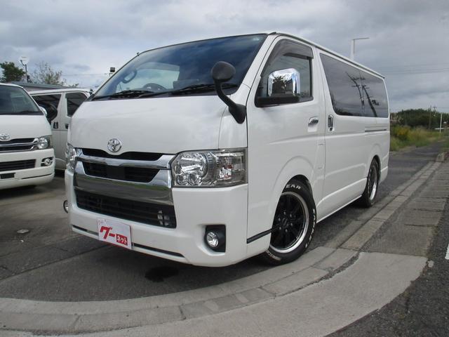ハイエースバン スーパーGL ダークプライムII Dターボ アルパイン11インチナビフルセグ Bカメラ 両側パワースライドドア 社外17アルミナスカータイヤ シートカバー 純正LEDへッドライト プリクラシュセーフティ(2枚目)