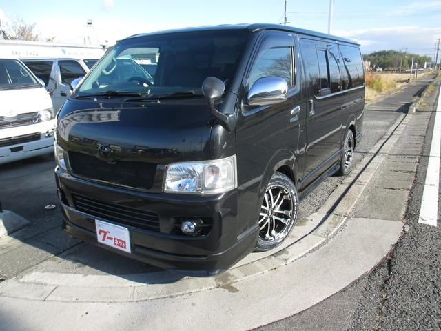 ハイエースバン ロングスーパーGL Dターボ エアロFSR 社外17アルミ アルパインナビフルセグ アルパインFDモニター 社外マフラー シートカバー新品 Bカメラ ローダウン(2枚目)