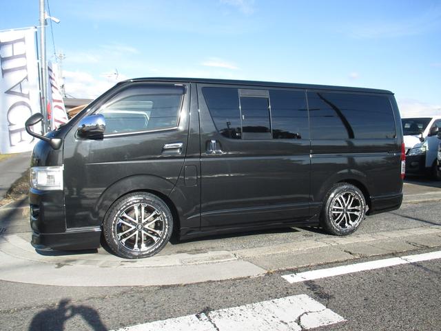 ハイエースバン ロングスーパーGL Dターボ エアロFSR 社外17アルミ アルパインナビフルセグ アルパインFDモニター 社外マフラー シートカバー新品 Bカメラ ローダウン(3枚目)