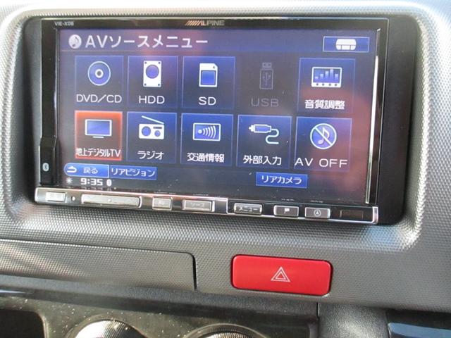 ハイエースバン ロングスーパーGL Dターボ エアロFSR 社外17アルミ アルパインナビフルセグ アルパインFDモニター 社外マフラー シートカバー新品 Bカメラ ローダウン(9枚目)