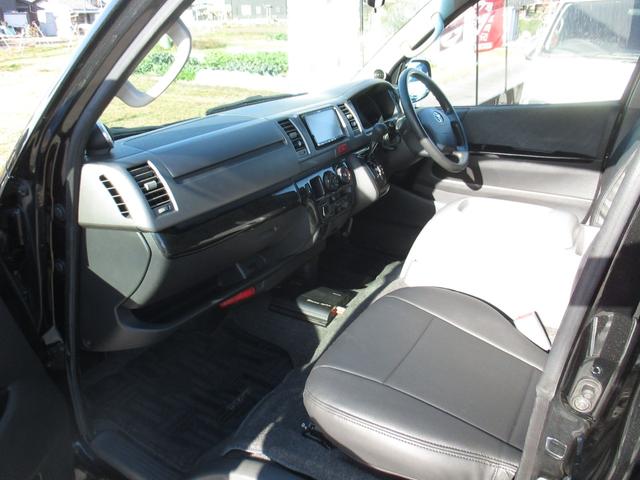 ハイエースバン ロングスーパーGL Dターボ エアロFSR 社外17アルミ アルパインナビフルセグ アルパインFDモニター 社外マフラー シートカバー新品 Bカメラ ローダウン(14枚目)