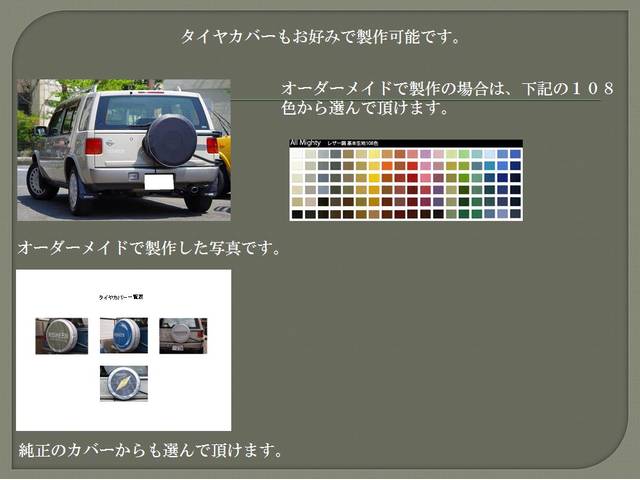 タイプII キーレス 新品背面タイヤカバー Wエアーバック(21枚目)