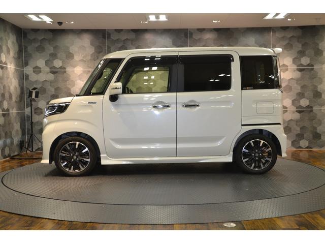 スペーシアカスタム ハイブリッドＸＳターボ　ハイブリッドターボ４ＷＤ・スズキセフティーサポート・ＬＥＤオートライトフォグランプ・ＳＤフルセグナビ全方位カメラＥＴＣ・両側電動スライド・オートエアコン・シートヒーター・スマートキー・プッシュスタート（4枚目）