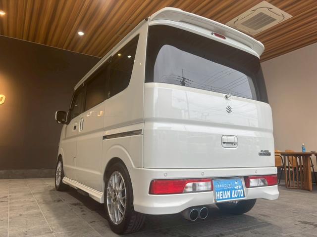 エブリイワゴン ＰＺターボスペシャル　ワンオーナー　禁煙車　ベッドキット　ロッドホルダー　ＢＢＳアルミホイール　外品ナビ　バックカメラ　ＥＴＣ　ドラレコ　スマホホルダー　両側電動スライドドア　外品マフラー　フルセグＴＶ　Ｂｌｕｅｔｏｏｔｈ（34枚目）