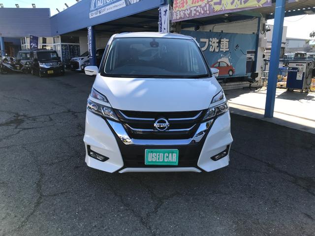 セレナ ハイウェイスター　Ｖセレクション　衝突安全ボディ　Ｉ－ＳＴＯＰ　地ＴＶ　ＶＤＣ　デュアルエアコン　Ａクルーズ　ＬＥＤヘッドライト　バックカメラ　オートライト　ＥＴＣ　３列シート　ＴＶナビ　キーレス　メモリーナビ　フルフラットシート（2枚目）