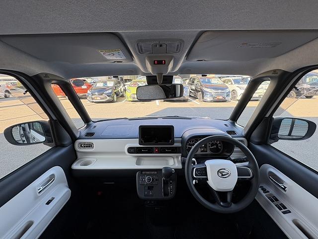 ムーヴキャンバス ストライプスＧ　両側電動スライド・ＬＥＤヘッドライト・シートヒーター・オートハイビーム・フォグライト・障害物センサー・衝突軽減ブレーキ・ステアリングリモコン・電動パーキングブレーキ・スマートキー（3枚目）