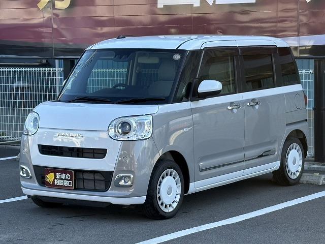 ムーヴキャンバス ストライプスＧ　両側電動スライド・ＬＥＤヘッドライト・シートヒーター・オートハイビーム・フォグライト・障害物センサー・衝突軽減ブレーキ・ステアリングリモコン・電動パーキングブレーキ・スマートキー（24枚目）