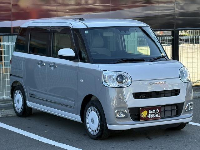 ムーヴキャンバス ストライプスＧ　両側電動スライド・ＬＥＤヘッドライト・シートヒーター・オートハイビーム・フォグライト・障害物センサー・衝突軽減ブレーキ・ステアリングリモコン・電動パーキングブレーキ・スマートキー（26枚目）