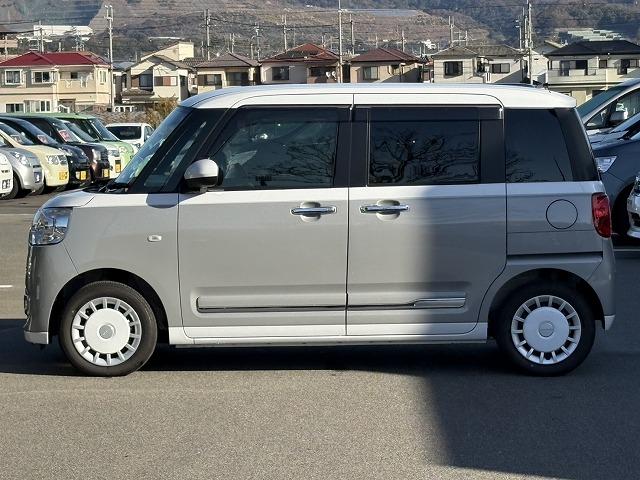 ムーヴキャンバス ストライプスＧ　両側電動スライド・ＬＥＤヘッドライト・シートヒーター・オートハイビーム・フォグライト・障害物センサー・衝突軽減ブレーキ・ステアリングリモコン・電動パーキングブレーキ・スマートキー（30枚目）