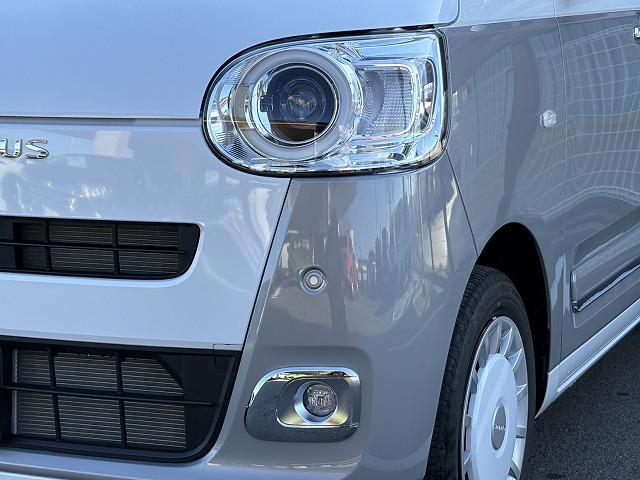 ムーヴキャンバス ストライプスＧ　両側電動スライド・ＬＥＤヘッドライト・シートヒーター・オートハイビーム・フォグライト・障害物センサー・衝突軽減ブレーキ・ステアリングリモコン・電動パーキングブレーキ・スマートキー（32枚目）