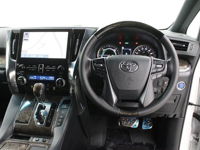 アルファードハイブリッド エグゼクティブラウンジＳ　革シート　４ＷＤ　フルセグ　メモリーナビ　ＤＶＤ再生　ミュージックプレイヤー接続可　後席モニター　バックカメラ　衝突被害軽減システム　ＥＴＣ　ドラレコ　両側電動スライド　ＬＥＤヘッドランプ　３列シート（5枚目）