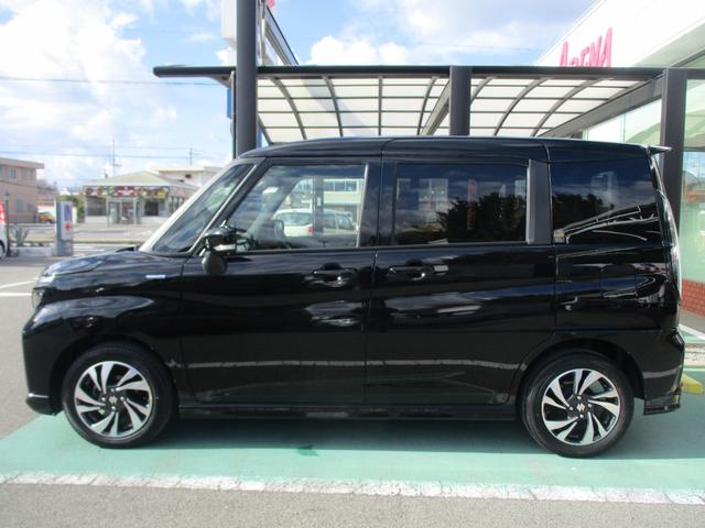 ソリオバンディット ハイブリッドＭＶ　８インチメモリーナビ　バックモニター　ＥＴＣ車載器　前方ドラレコ　後席左側パワースライドドア　衝突被害軽減ブレーキ　車線逸脱警報装置　コーナーセンサー　アダプティブクルーズコントロール　シートヒーター　電動格納式リモコンドアミラー（5枚目）