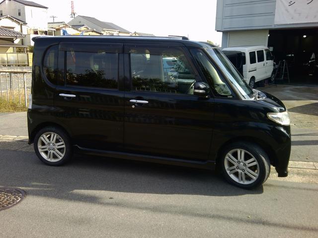 タント カスタムＲＳ　ナビ　ＴＶ　Ｂｌｕｅｔｏｏｔｈ　新品前後ドラレコ　フロントカメラ　バックカメラ　電動スライドドア　アイドリングストップ　スマートキー　インタークーラーターボ（4枚目）