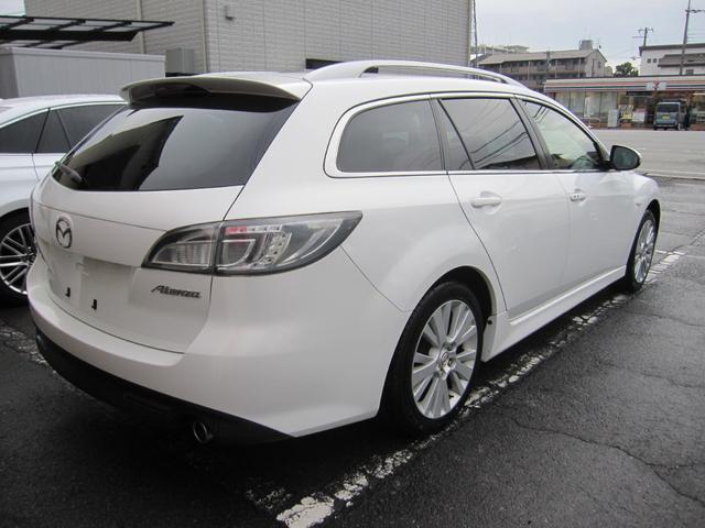 アテンザスポーツワゴン ２５ＥＸ　革シート　禁煙車　ナビ　ＴＶ　ＥＴＣ　前後ドラレコ　プッシュスタート　純正アルミ　ルーフレール　２５００ＣＣ　後席フルフラット（8枚目）