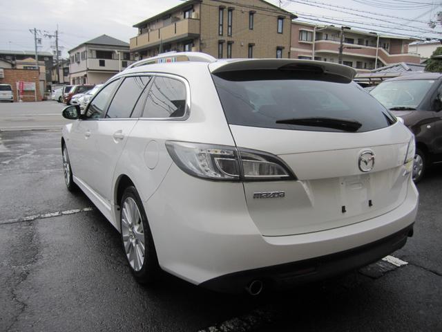 アテンザスポーツワゴン ２５ＥＸ　革シート　禁煙車　ナビ　ＴＶ　ＥＴＣ　前後ドラレコ　プッシュスタート　純正アルミ　ルーフレール　２５００ＣＣ　後席フルフラット（10枚目）