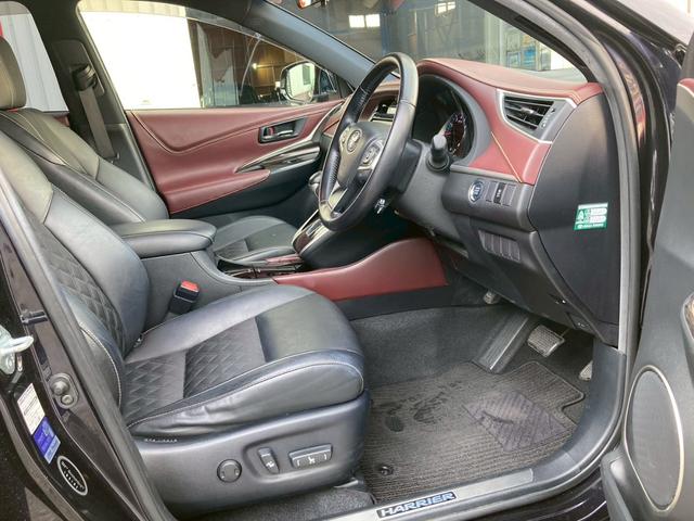 ハリアー エレガンス　純正ナビＴＶ　追従クルコン　障害物センサー　ＰＣＳ　ＢＬＵＥＴＯＯＴＨ　電動シート　ハーフレザー　ステアリモコン　ＬＥＤ　フォグ　オートライト　スマートキー　プッシュスタート　フルフラット　ＥＴＣ（19枚目）