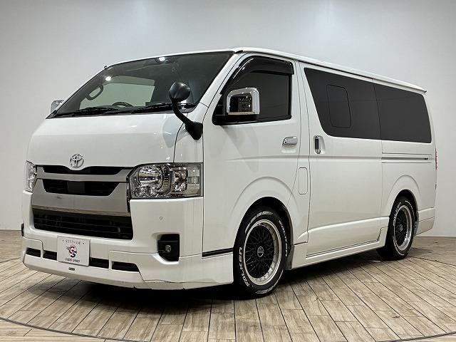 ハイエースバン スーパーＧＬダークプライム２　フローティングナビ　バックカメラ　モデリスタエアロ　衝突軽減ブレーキ　車線逸脱防止　助手席エアバック　ＡＣ１００Ｖ　オートハイビーム　オートライト　オートエアコン　プッシュスタート　フルセグテレビ（76枚目）