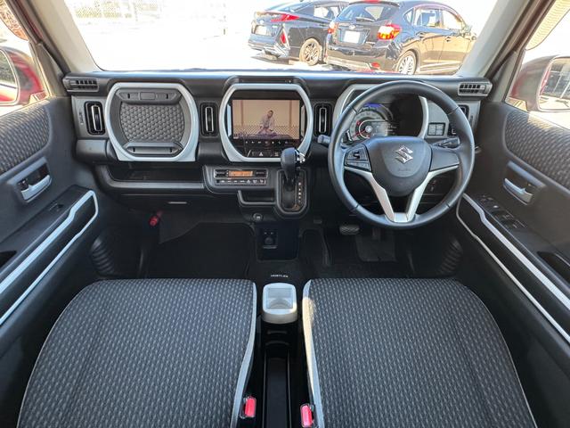 ハスラー ハイブリッドＸ　デュアルカメラブレーキサポート　シートヒーター　オプション９インチナビ　全方位カメラ　ＢＬＵＥＴＯＯＴＨ　フルセグＴＶ　ＬＥＤヘッドライト＆フォグ　オートライト　スマートキー　純正１５インチホイール（6枚目）