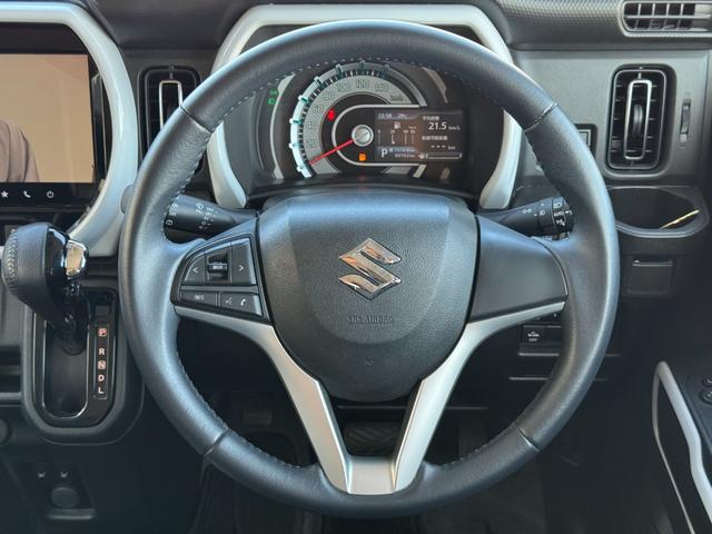 ハスラー ハイブリッドＸ　デュアルカメラブレーキサポート　シートヒーター　オプション９インチナビ　全方位カメラ　ＢＬＵＥＴＯＯＴＨ　フルセグＴＶ　ＬＥＤヘッドライト＆フォグ　オートライト　スマートキー　純正１５インチホイール（22枚目）
