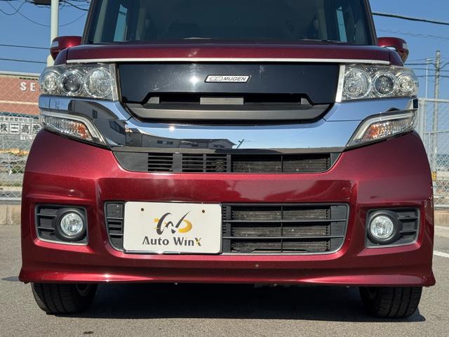 N-BOXカスタム G ターボSSパッケージ 無限マフラー 無限グリル 零1000チャンバー 両側電動スライド ナビ バックカメラ Bluetooth DTV スマートキー オートライト ディスチャージ パドルシフト 革巻ステアリング 特別仕様車(50枚目)