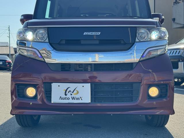 N-BOXカスタム G ターボSSパッケージ 無限マフラー 無限グリル 零1000チャンバー 両側電動スライド ナビ バックカメラ Bluetooth DTV スマートキー オートライト ディスチャージ パドルシフト 革巻ステアリング 特別仕様車(66枚目)