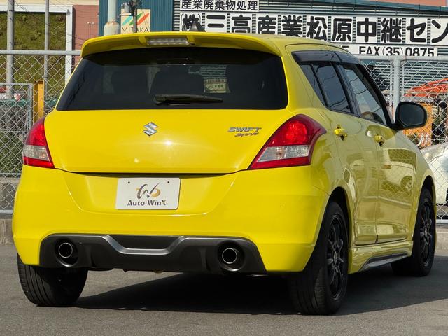 スイフトスポーツ ベースグレード 6速MT 純正フルエアロ 社外16インチホイール ディスプレイオーディオ BLUETOOTH スマートキー プッシュスタート オートライト ディスチャージ 革巻きステアリング デジタルミラー型ドラレコ(5枚目)