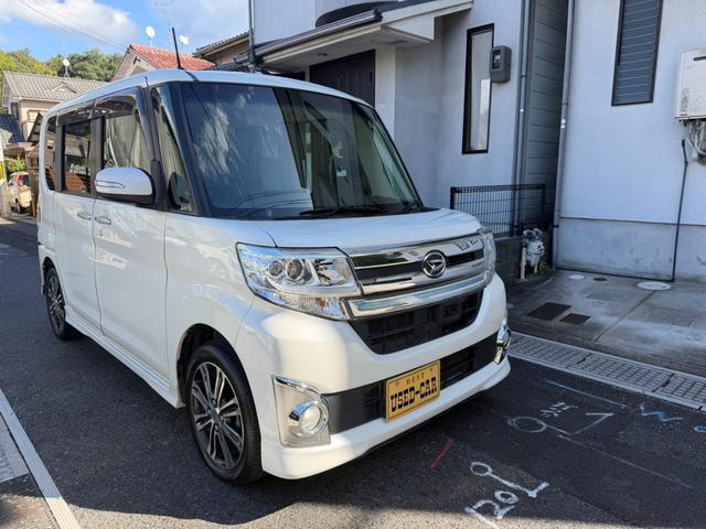 タント カスタムRS トップエディションSA SDナビゲーション フルセグテレビ バックカメラ DVD視聴可能 スマートキー プッシュスタート ETC 両側パワースライドドア ハーフレザーシート レーダーブレーキサポート 純正15インチアルミ(7枚目)