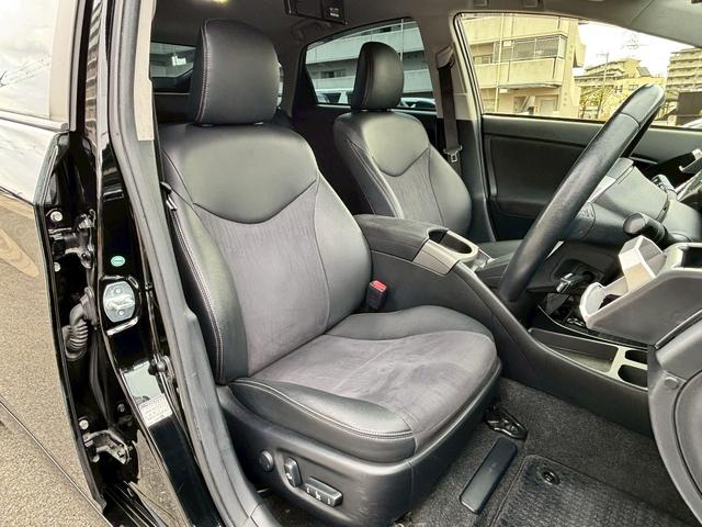 プリウス Gツーリングセレクション ユーザー買取・アルパイン9型SDナビ・フルセグTV・バックモニター・ETC・アルパインリアモニター・前後ドライブレコーダー・ハーフレザーシート・パワーシート・LEDヘッドライト・フォグライト(18枚目)