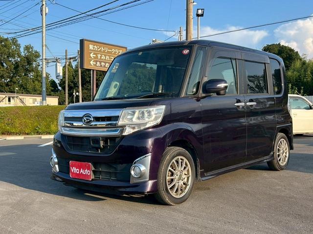 タント カスタムＲＳ　ＳＡ　ＳＤナビ　リアカメラ　フルセグ　スマートキー　ＬＥＤヘッドライト　衝突軽減ブレーキ　両側パワスラ　Ｂｌｕｅｔｏｏｔｈ　ＵＳＢ　社外アルミ　ＥＴＣ　純正アルミ積込（8枚目）