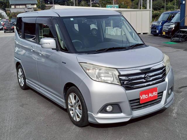 ソリオ ハイブリッドＭＺ　ＳＤナビ　フルセグＴＶ　リアカメラ　スマートキー　ＨＩＤヘッドライト　衝突軽減ブレーキ　両側パワスラ　前後ドラレコ　シートヒーター　Ｂｌｕｅｔｏｏｔｈ　ＡＣＣ　純正１５インチアルミ　ＥＴＣ（2枚目）