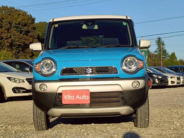 ハスラー Ｘ　メモリーナビ　リアカメラ　スマートキー　ＨＩＤヘッドライト　衝突軽減ブレーキ　Ｂｌｕｅｔｏｏｔｈ　純正１５インチアルミ　社外アルミ（冬タイヤ）積込（4枚目）