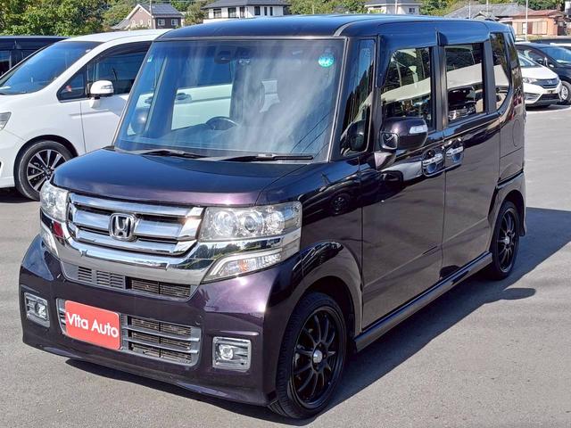 Ｎ－ＢＯＸカスタム Ｇ・ターボＬパッケージ　ＳＤナビ　フルセグＴＶ　リアカメラ　スマートキー　ＨＩＤヘッドライト　衝突軽減ブレーキ　両側パワスラ　前ドラレコ　Ｂｌｕｅｔｏｏｔｈ　クルコン　社外１６インチアルミ　ＥＴＣ（5枚目）