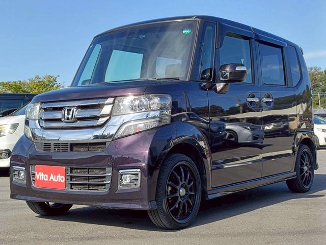 Ｎ－ＢＯＸカスタム Ｇ・ターボＬパッケージ　ＳＤナビ　フルセグＴＶ　リアカメラ　スマートキー　ＨＩＤヘッドライト　衝突軽減ブレーキ　両側パワスラ　前ドラレコ　Ｂｌｕｅｔｏｏｔｈ　クルコン　社外１６インチアルミ　ＥＴＣ（6枚目）