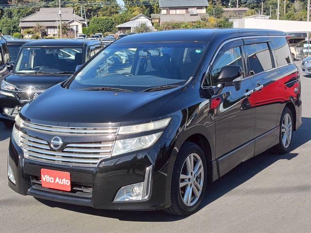 エルグランド 250ハイウェイスターブラックレザー SDナビ フルセグTV リアカメラ スマートキー HIDヘッドライト 片側パワスラ 前ドラレコ 革シート Bluetooth 純正18インチアルミ ETC(5枚目)