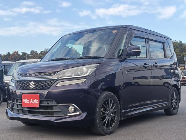 ソリオバンディット ハイブリッドSV SDナビ フルセグTV リアカメラ スマートキー LEDヘッドライト 衝突軽減ブレーキ 片側パワスラ 前後ドラレコ シートヒーター Bluetooth クルコン 社外15インチアルミ ETC(6枚目)