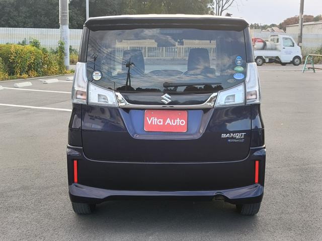 ソリオバンディット ハイブリッドSV SDナビ フルセグTV リアカメラ スマートキー LEDヘッドライト 衝突軽減ブレーキ 片側パワスラ 前後ドラレコ シートヒーター Bluetooth クルコン 社外15インチアルミ ETC(11枚目)