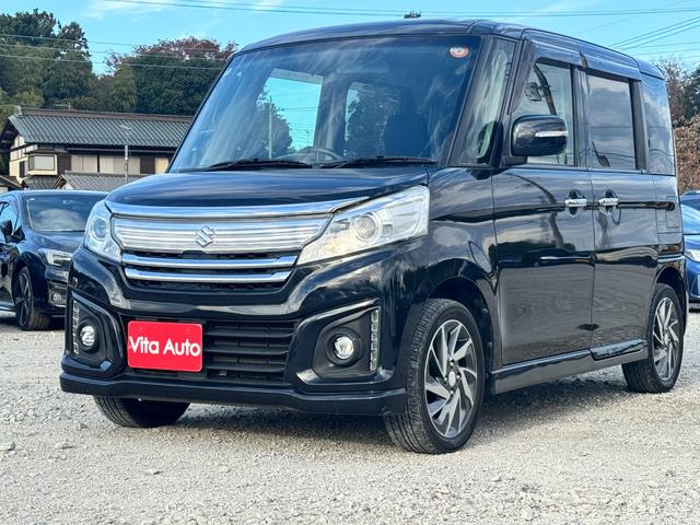 スペーシアカスタム ＸＳ　メモリーナビ　フルセグＴＶ　リアカメラ　スマートキー　ＨＩＤヘッドライト　衝突軽減ブレーキ　両側パワスラ　シートヒーター　Ｂｌｕｅｔｏｏｔｈ　純正１５インチアルミ　ＥＴＣ（5枚目）