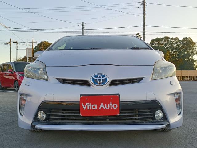 プリウス Gツーリングセレクション SDナビ フルセグTV リアカメラ スマートキー LEDヘッドライト 革シート Bluetooth クルコン 純正17インチアルミ ETC(4枚目)