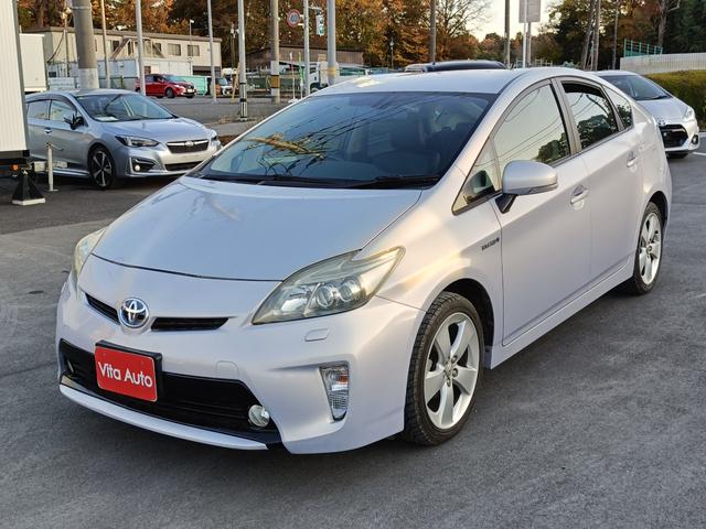 プリウス Gツーリングセレクション SDナビ フルセグTV リアカメラ スマートキー LEDヘッドライト 革シート Bluetooth クルコン 純正17インチアルミ ETC(5枚目)