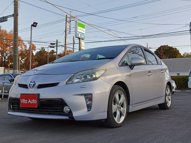 プリウス Gツーリングセレクション SDナビ フルセグTV リアカメラ スマートキー LEDヘッドライト 革シート Bluetooth クルコン 純正17インチアルミ ETC(6枚目)