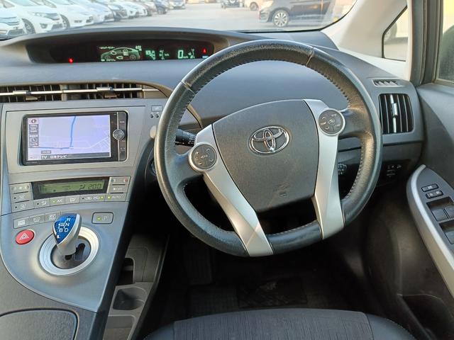 プリウス Gツーリングセレクション SDナビ フルセグTV リアカメラ スマートキー LEDヘッドライト 革シート Bluetooth クルコン 純正17インチアルミ ETC(19枚目)