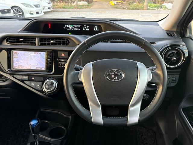 アクア Ｇブラックソフトレザーセレクション　ＳＤナビ　ワンセグＴＶ　スマートキー　ＬＥＤヘッドライト　Ｂｌｕｅｔｏｏｔｈ　クルコン　純正１５インチアルミ　ＥＴＣ（19枚目）