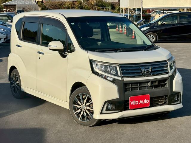 ムーヴ カスタム　Ｘ　ハイパーＳＡ　ＨＤＤナビ　スマートキー　ＬＥＤヘッドライト　衝突軽減ブレーキ　純正１４インチアルミ　ＥＴＣ（2枚目）