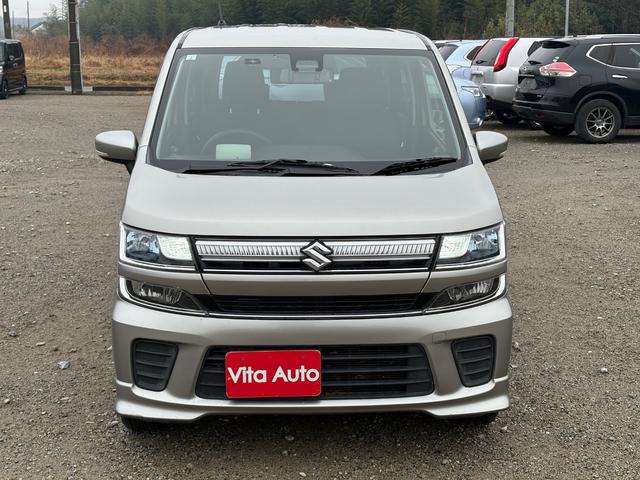 ワゴンＲ ハイブリッドＦＺ　ＨＤＤナビ　リアカメラ　スマートキー　ＨＩＤヘッドライト　衝突軽減ブレーキ　Ｂｌｕｅｔｏｏｔｈ　社外１４インチアルミ　ＥＴＣ（3枚目）